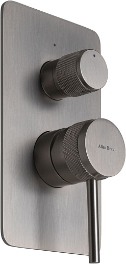 Allen Brau Смеситель для душа Priority X2 5.31011-BN (с внутренней частью, 2 выхода) никель браш – картинка-7